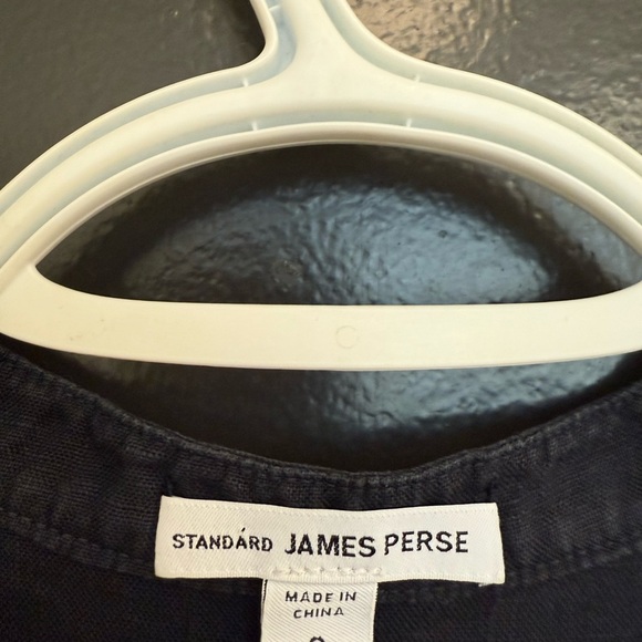 James Perse M GUC/EUC linen deep navy full length dress shirt dress - Picture 7 of 15